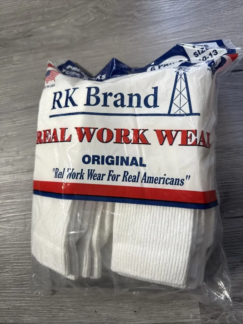 RK Brand 6 Pairs Tube Socks, Fits Size 10-13